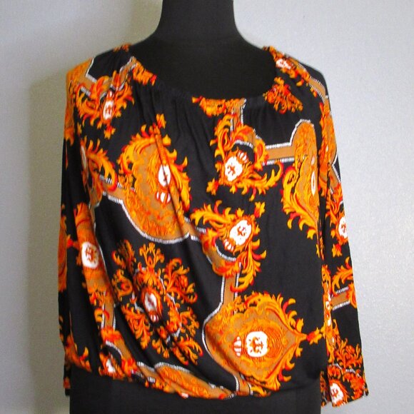 Barocco Patterned Off Shoulder Top - Picture 1 of 9